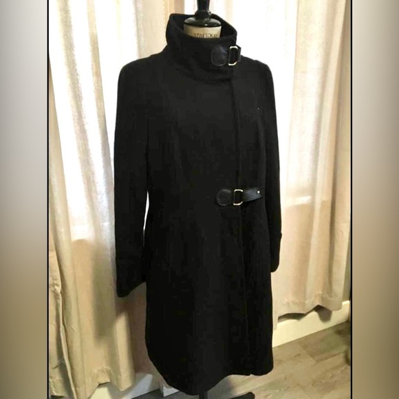 Mango Jackets & Blazers - Mango Wool Coat, size large, black